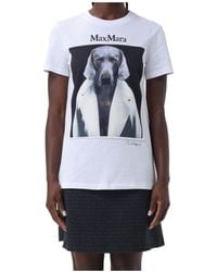 Max Mara - Cipria Graphic Printed Crewneck T-Shirt - Lyst
