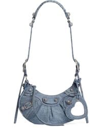 Balenciaga - Le Cagole Denim Xs Shoulder Bag - Lyst