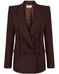 Elisabetta Franchi - Double-Breasted Blazer - Lyst