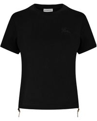 Burberry - Solid Color Crew Neck Short Sleeve - Lyst