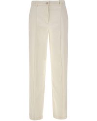 Eleventy - Wide-Leg Pressed-Pleat Pants - Lyst