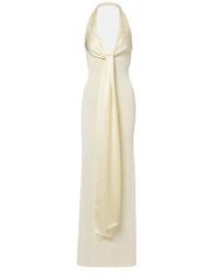 AYA MUSE - Nayra Cotton And Silk Blend Maxi Dress - Lyst