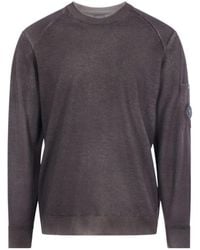C.P. Company - Lens Detailed Crewneck Jumper - Lyst