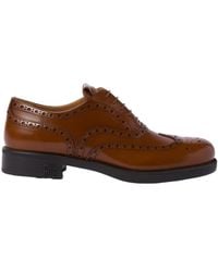 Miu Miu - Church's X Brushed Leather Oxford Brogue Shoes - Lyst