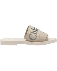 Chloé - Chloé Woody Open Toe Slides - Lyst