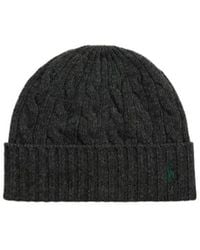 Ralph Lauren - Cable-Knit Beanie Hat - Lyst