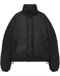 McQueen - Skull Jacquard Puffer Jacket - Lyst