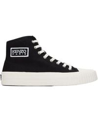 KENZO - Embroidered Logo Patch High Upper Board Shoes - Lyst