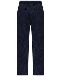 Etro - Paisley Pattern Jacquard Tapered Leg Trousers - Lyst