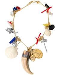Celine - Logo Necklace - Lyst