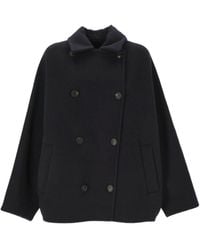 Brunello Cucinelli - Double-Breasted Long Sleeved Coat - Lyst