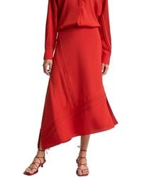 Vince - Pintuck Satin Slip Skirt - Lyst