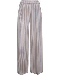 Semicouture - Striped Pleated Trousers - Lyst