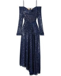 Jason Wu - Cold-Shoulder Sequined Chiffon Maxi Dress - Lyst