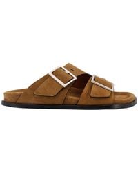 Alohas - Double Buckle Flat Sandals - Lyst
