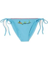 STAUD - Sisley Embroidered Bikini Briefs - Lyst