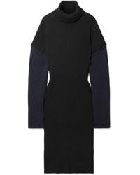 The Row - High Lapel Long-Sleeved Dress - Lyst
