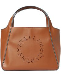 Stella McCartney - Perorated Logo Top Handle Bag - Lyst