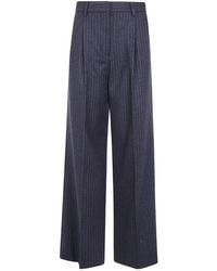 Filippa K - Pinstriped Wide-Leg Pants - Lyst