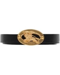 Burberry - Thin Reversible Leather Knight Stamp Belt - Lyst