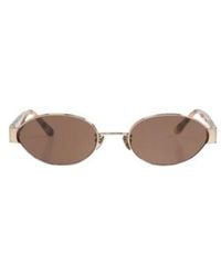 Linda Farrow - Sadie Oval Frame Sunglasses - Lyst