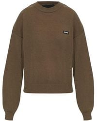 ROTATE BIRGER CHRISTENSEN - Crew-Neck Logo-Patch Sweater - Lyst