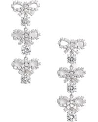 Self-Portrait - Embellished Micro Bow Tiered Earrings - Lyst
