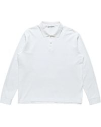 Acne Studios - Logo-Print Long-Sleeve Polo Shirt - Lyst