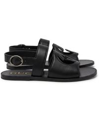 Gucci - Interlocking G Leather Sandal - Lyst