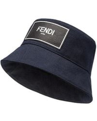 Fendi - Roma Logo Patch Bucket Hat - Lyst