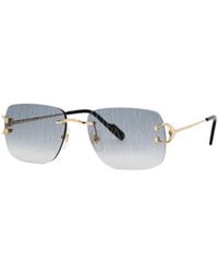 Cartier - Simple Metal Sunglasses - Lyst