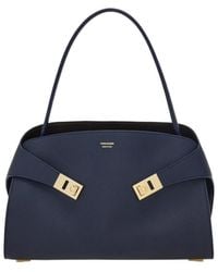 Ferragamo - Hug Soft Bicolor Shoulder Bag (M) - Lyst