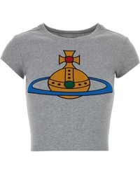 Vivienne Westwood - Orb Printed Ribbed T-Shirt - Lyst