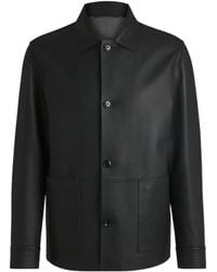 BOSS - C Markin Leather Jacket - Lyst