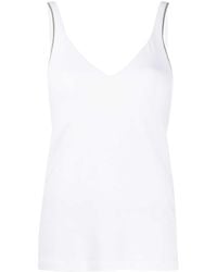 Brunello Cucinelli - Slim-Fit V-Neck Tank Top - Lyst