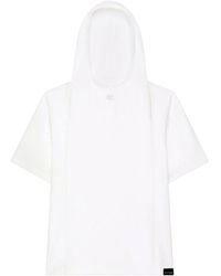 Courreges - Courrèges Logo Embroidered Hooded T-Shirt - Lyst