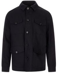 Canali - Multi-Pocket Shirt Jacket - Lyst
