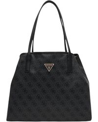Guess - Victtoria Monogram-Pattern Pouch-Detail Tote Bag - Lyst