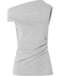 Dries Van Noten - Off-The-Shoulder Draped Cotton-Jersey Top - Lyst