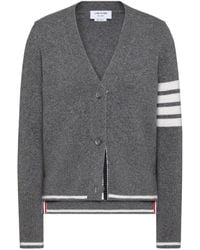 Thom Browne - Geese-Intarsia 4 Bar Stripes Cardigan - Lyst