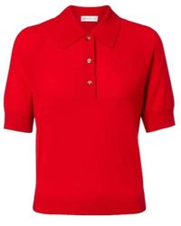 Victoria Beckham - Short Sleeve Polo Shirt - Lyst
