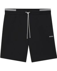 BOSS - Logo-Embroidered Track Shorts - Lyst