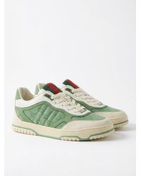 Gucci - Re-Web Gg Canvas & Leather Sneaker - Lyst