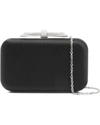 Mach & Mach - Crystal-Embellished Bow Clutch - Lyst