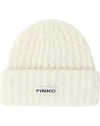 Pinko - Logo Patch Turn-Up Beanie - Lyst