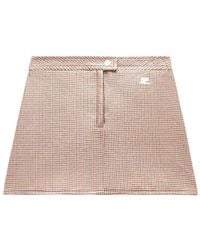 Courreges - Courrèges Reddition Checked Vinyl Mini Skirt - Lyst