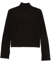 Alysi - Ribbed-Knit High-Neck Sweater - Lyst