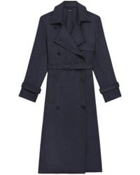 Theory - Long-Sleeve Trench Coat - Lyst