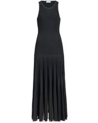 Alaïa - Alaïa Pleated Knit Maxi Dress - Lyst