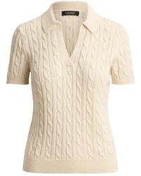 Ralph Lauren - Cable-Knit Short-Sleeve T-Shirt - Lyst